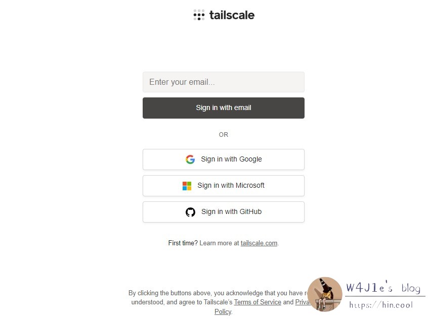 tailscale登陆界面