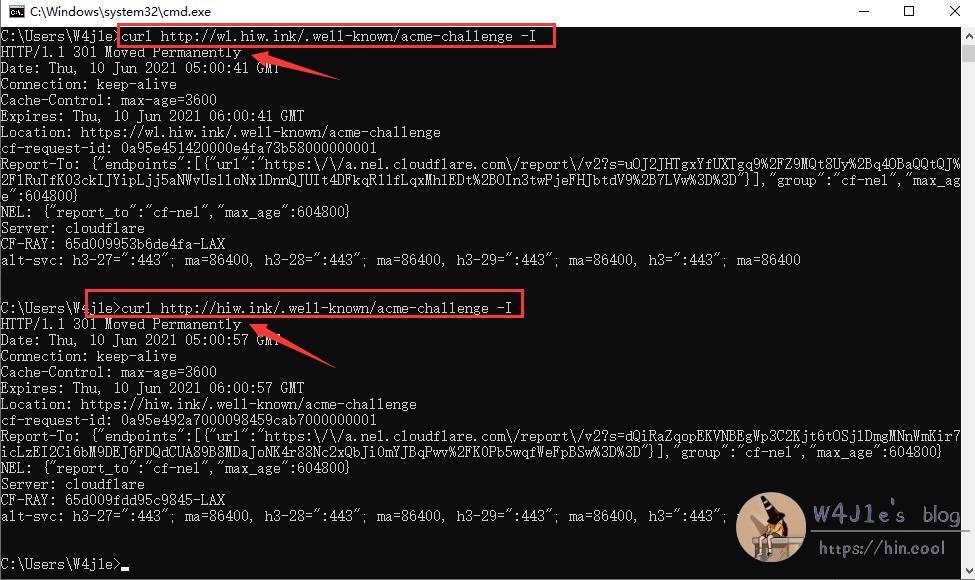 本机测试结果为301重定向