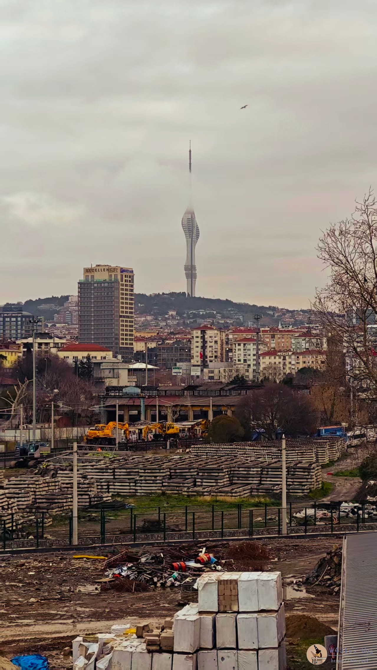 四倍镜头拍下来有点糊的塔