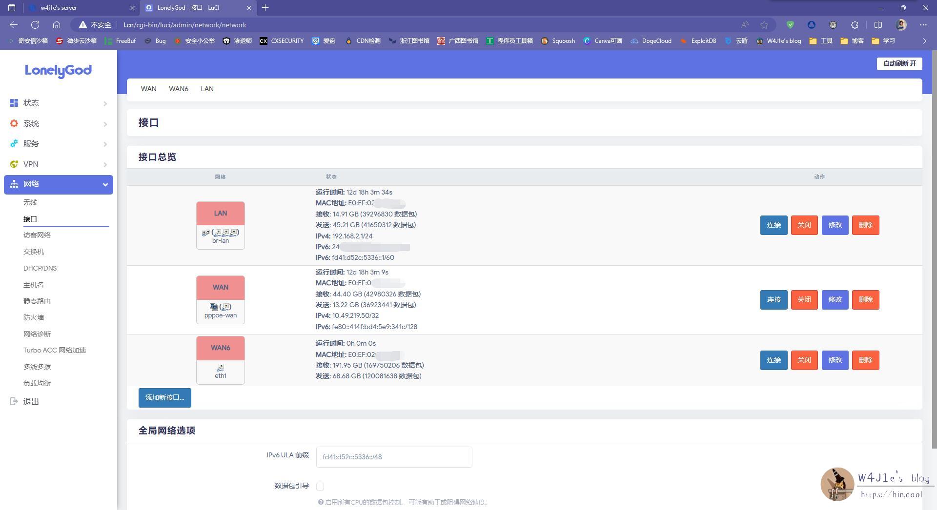 WAN6没有任何ip地址