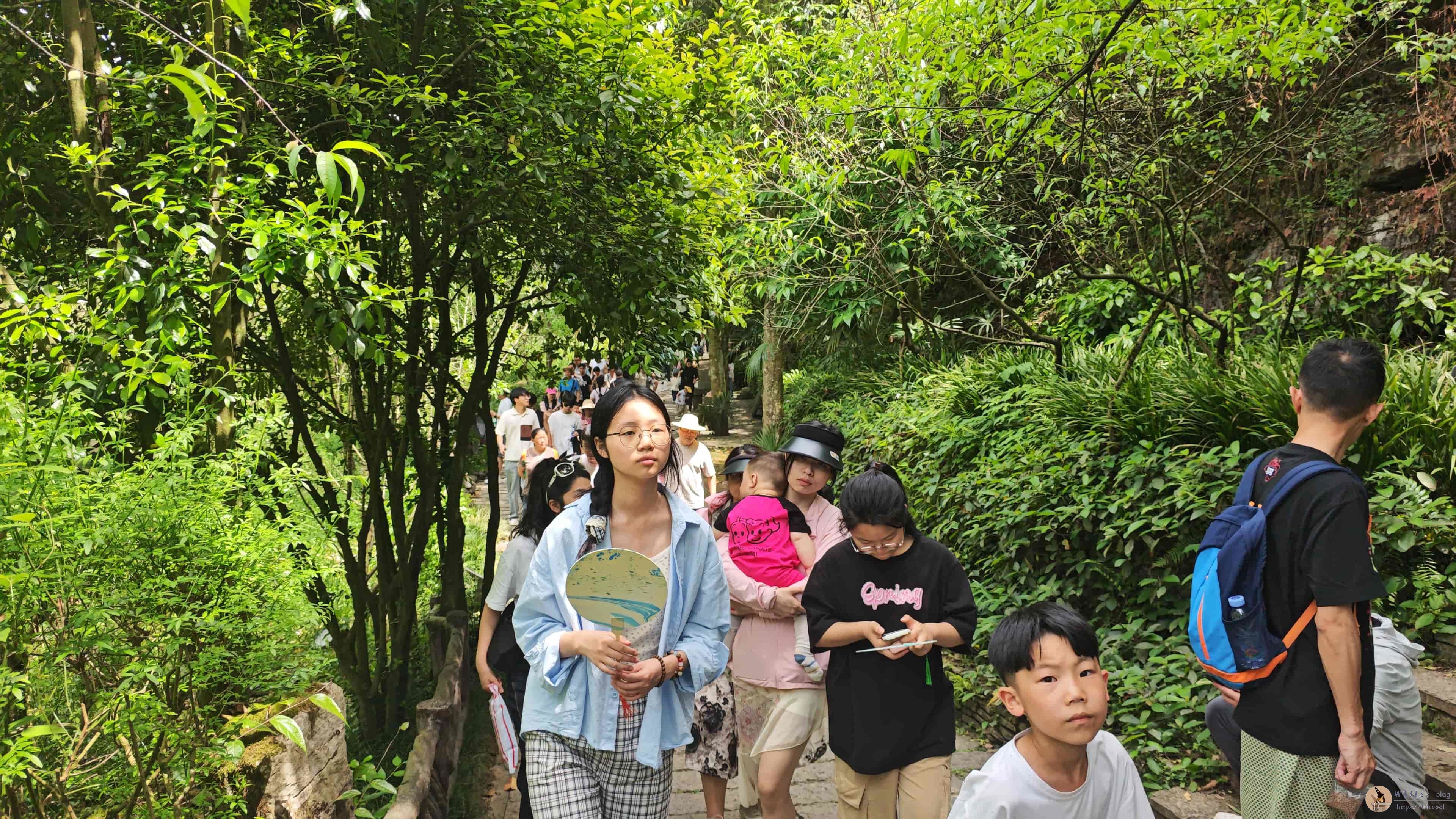 一路上络绎不绝的游客