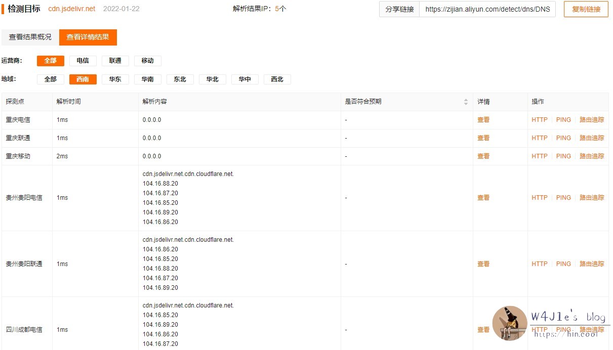 jsd拨测部分情况